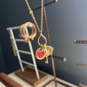 Louis Vuitton Logo/Key/Ladybug Charm Necklace with Box